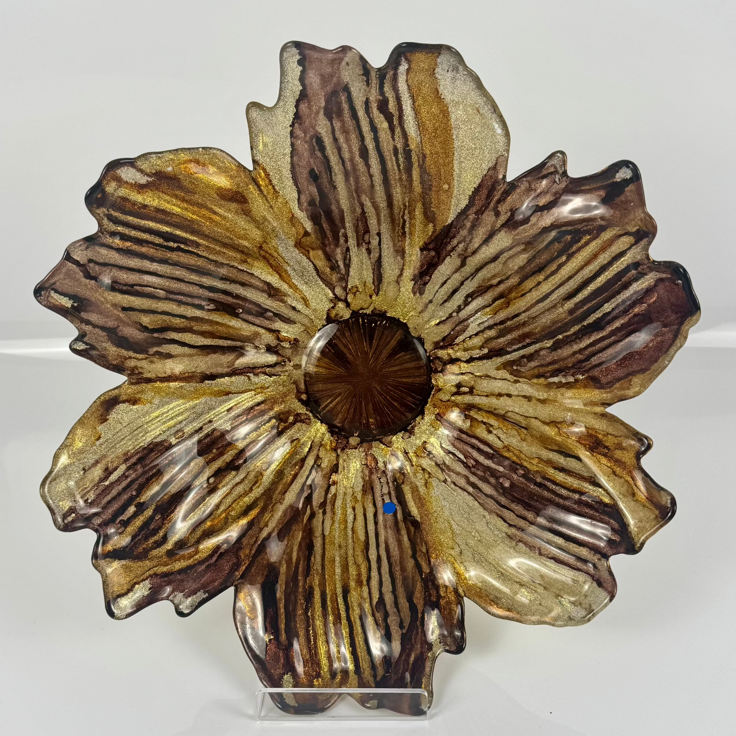 Glasschale Gross - Brown Flower