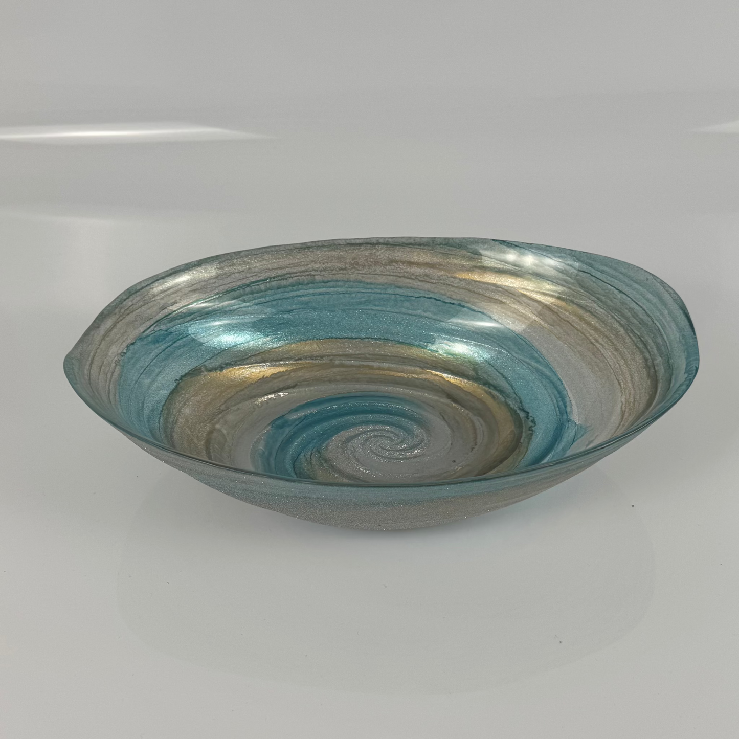 Glasschale Mittel – Blue Drift