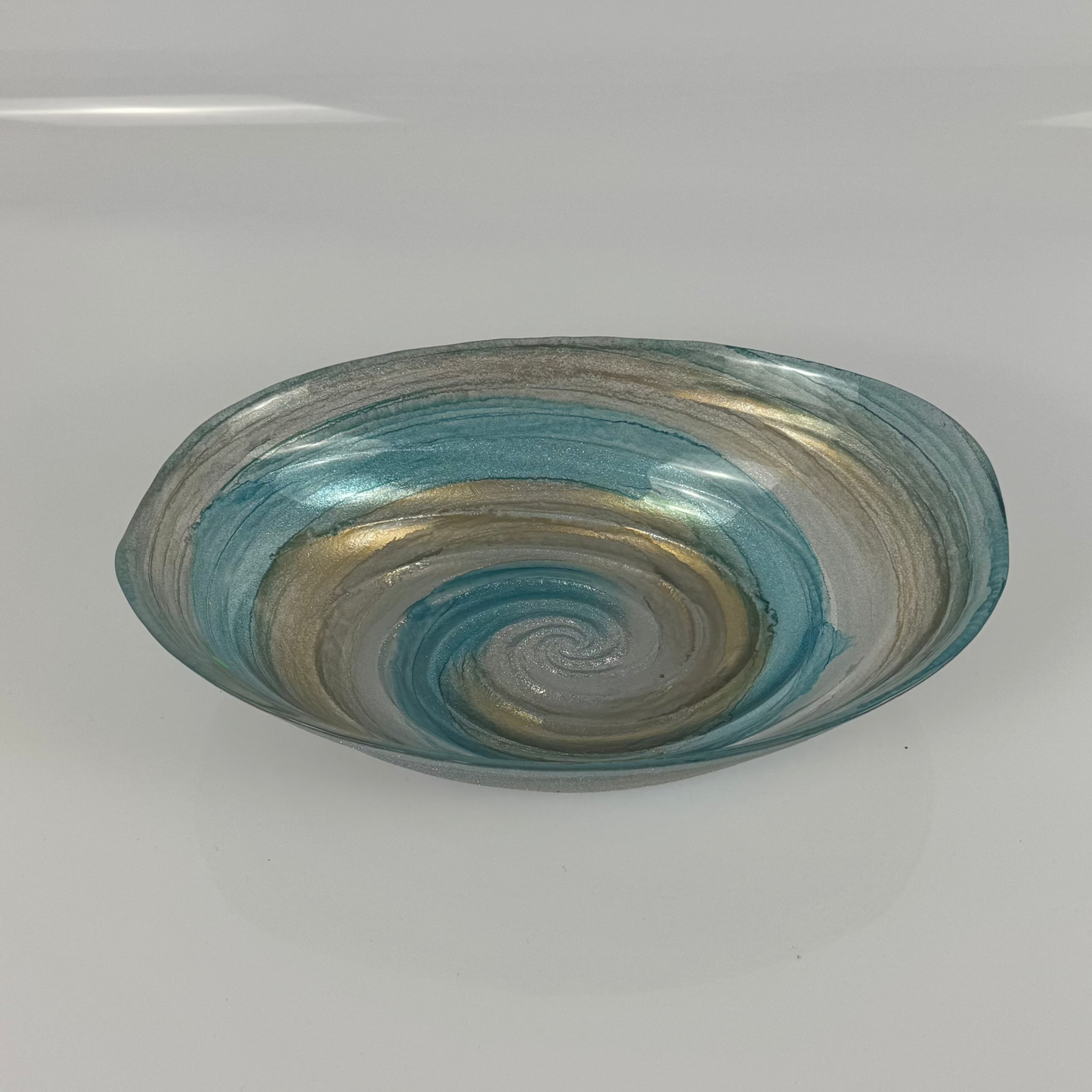 Glasschale Mittel – Blue Drift